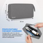 Dyazo 15.6 Inch Laptop Sleeve with Charger Pouch | Front Pocket with Handle Water Resistant Sleeve Case | Compatible for MacBook, HP, Dell, Acer, Asus, Microsoft, Samsung and Other Notebooks (Grey) - Image 4