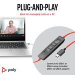 Poly (Plantronics) Blackwire 3220 Stereo Headset, On Ear w/Noise-canceling mic, 118g, Connect to Mobile/Tablet via USB-C/A, Lightweight Metal Headband, Dynamic EQ, Hi-Fi Stereo, Black, 9P7X8AA - Image 5