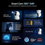Qubo Smart 360° 3MP [2K] Wi-Fi Security Camera [2026 Edition] by Hero Group | Indoor CCTV Cam for Home | AI Person Detection | Auto-Alarm | NightPulse Vision | SD&Cloud Storage (Pack of 2) - Image 3