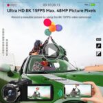 8K Video Camera with 48MP Resolution, IR Night Vision, WiFi, 3" Touch Screen, 18X Digital Zoom, and Accessories for YouTube Vlogging - Image 3