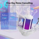 MAONO USB Gaming Microphone with Noise Cancellation, Computer PC Condenser Mic with RGB Light, Mute, Gain, Monitoring for Streaming, Podcast, YouTube, Twitch, Discord, PS5/4, GamerWave DGM20S White - Image 3