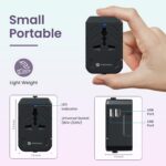 Portronics Juicemate 2 Universal Travel Adapter with 12W Dual USB-A Output Port, All in One International Travel Fast Charging Adapter, Suitable for 200+ Countries US,UK,EU,AUS,Etc (Black) - Image 3