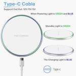 GIANAC 15W Fast Wireless Charger Pad,Wireless Phone Charging Station Compatible with iPhone 17/16/15/14/13/12/11/SE/X/Air-Pods,Fast Charge for Samsung Galaxy S23/S22/S21/S20/Note 20/Buds/Buds (White) - Image 4