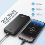 Geonix Helio R100 10000 mAh 22.5W Fast Charging Power Bank, Ultra Slim Power Bank with USB-A Output, Type C PD Output, Type C Input, Wake Up Button, 1 Year Warranty, Black - Image 4
