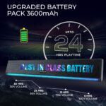 E GATE C222 | 24W Soundbar Bluetooth Speaker, Dual Drivers + Dual Passive Radiators for 2X Bass, Ambient RGB Light, Upto 24 Hrs Play Back from 3600 mAh Battery, TWS, AUX, USB, mSD and FM - Image 5