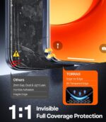 TORRAS for iPhone 17 Pro Screen Protector | Mil-Grade Shatterproof Screen Guard | 9H+ Aerospace Tempered Glass | Anti-Scratch Full Coverage Fit | Bubble Free | One-Step Installation | 6.3''2 Packs - Image 6