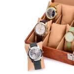 ZENWOOD Men's Women's 12 Slots Watch Box Organizer PU Leather Watches Display Case Storage Box Holder (Tan) - Image 3