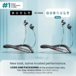 GOBOULT Newly Launched FCharge Bluetooth Earphones with 40H Playtime, Zen ENC Mic, Dual Device Connectivity, Type C Fast Charging,14.2mm Bass Driver, Made in India, IPX5 (Pure Black) - Image 3