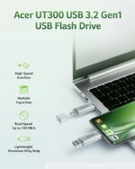 Acer USB Flash Drive UT300 128GB USB 3.2 Gen1 Up to 150MB/s with Dual Port Type-A & Type-C Flash Drive for PC/Laptop/MacBook/Smartphone - Image 3