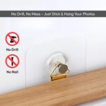 Zulaxy Photo Frame Hooks for Wall Without Drilling, 10 Pack Self Adhesive Hooks for Wall Heavy Duty Strong Nail Free for Hanging Photo Frame (Hanging Hook, Transparent) Stainless Steel - Image 4