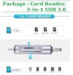 Famous Quality® 3 in 1 USB 3.0, USB C, Micro USB Card Reader SD, Micro SDXC Memory Card Reader for MacBook PC Tablets Smartphones - Image 4