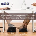 Metron Foot Rest for Office Chair – Dual Height Under Desk Footrest (5" and 7"), Ergonomic Office Leg Rest and Feet Support, Adjustable Foot Stool for Table and Work, Washable Cover - Image 3