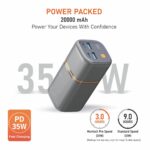 Muvtech TitanX Power Bank 20000mAh PD & QC Fast Charging | Dual Type-C + USB-A Outputs (Charge 4 Devices at Once) | LED Display | Compatible with iPhone, Android, Samsung, OnePlus & Pixel Powerbank - Image 3