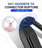 rts High Speed USB 2.0 Printer Cable (2M 6.6 Feet) USB-A to USB-B Cable, Nylon Braided Scanner Printer Cord For HP Canon Dell Epson Brother Lexmark Xerox Samsung Piano DAC & More-Black - Image 6