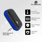 FLORICAN External Hard Drive Case Shell 2.5-Inch Hard Drive Portable Storage Organizer Bag for Earphone USB Cable Mobile Charger Hard Disk - Double Padded WD Seagate Sony Dell Toshiba - Image 4