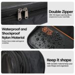 Sounce Double Layer Nylon Gadget Organizer Case – Electronic Accessories Storage Pouch for Cables, Chargers, Power Banks, Hard Disks & More – Travel Utility Bag – 27 x 20 x 9 cm - Image 3