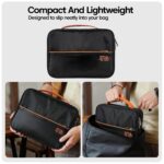 Sounce Double Layer Nylon Gadget Organizer Case – Electronic Accessories Storage Pouch for Cables, Chargers, Power Banks, Hard Disks & More – Travel Utility Bag – 27 x 20 x 9 cm - Image 4