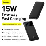Baseus Blade Power Digital Display Fast Charging Power Bank HD Edition 20000mAh 100W Black (with Baseus Xiaobai Series Fast Charging Cable Type-C to Type-C 100W(20V/5A) 50cm Black - Image 3