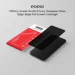 POPIO Privacy Military-Grade Tempered Glass for iPhone Air – Anti Spy Screen Protector Guard (Pack of 1) - Image 3