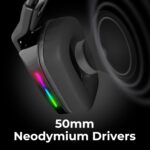 ZEBRONICS Havoc Premium Wired Gaming Over Ear Headphone with Dolby Atmos Subscription, 50mm Neodymium Drivers, Extra Soft Ear Cushion, Suspension Headband,Braided Cable (Black) - Image 3