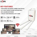 COFE CF-807 WDIII with 300Mbps Speed 4G & 5G Sim Support Wi-Fi Router, Single_Band No Configuration Required, with Nano SIM Card Slot and 3 Antenna (120MB RAM, White) Water Proof WiFi Device - Image 3
