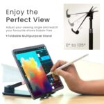 Ambrane Tablet & Mobile Holder for All Smartphones, Tabs, Kindle, iPad Mobile Holding Tabletop Stand, Height Adjustment, Foldable Design, Multipurpose, Anti-Skid Design (Twistand +, Black) - Image 4
