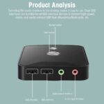 Verilux® Desktop Computer Switch Power Supply on/Off Press Button Switch with Reboot Button, 2 USB Port and 3.5mm Audio Jacks 1.6m Cable PC Computer Host Modification Switch Power - Image 3