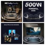 Boat (2025) Aavante Prime 5.1 5000D, Cinematic Dolby Audio, 500W Signature Sound, 5.1-CH, Multiple Ports, EQ Modes & Remote, Bluetooth Sound bar, Home Theatre Soundbar Speaker (Premium Black) - Image 3