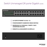 NETGEAR 24-Port Unmanaged Gigabit Ethernet Switch (GS324) - Desktop, Wall or Rack Mount, Quiet Operation - Image 3