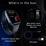 Noise Quad Call 1.81" Display, Bluetooth Calling Smart Watch, AI Voice Assistance, 160+Hrs Battery Life, Metallic Build, in-Built Games, 100 Sports Modes, 100+ Watch Faces (Space Blue) - Image 4