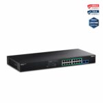 TRENDnet TPE-BG182g, 18-Port Gigabit 470W PoE++ Switch with 8 x 95W PoE++ Ports, 8 x 30W PoE+ Ports, 2 Gigabit SFP Slots,470W PoE Budget, 1U 19” Rack Mountable - Image 6