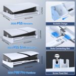 Oivo Chamunda PS5 Horizontal Stand - Accessories Base Compatible With PlayStation 5 Console Disc & Digital Editions, Upgraded Desk Stand With Screw Fixing (White) - Image 4