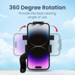 Portronics Mobike 5 Scooty/Scooter Phone Holder with Mirror Mount, 360 Degree Rotation, Strong Grip, Compatible with 4.7" to 7.2" Smartphone, Mobile Stand for Scooter, Cycle & Motorcycle (Black) - Image 4