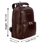 RICHSIGN LEATHER ACCESSORIES 24 Litres Capacity Leather Laptop Backpack Bags for Men and Women Product Dimension- H-18 x L-12 x W-7 Inch | Weight- 1.2 KG / 1200 GR - Image 4