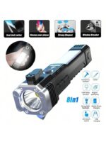 Torch Flashlight,Long Distance Beam Range Car Rescue Torch with Hammer Window Glass and Seat Belt Cutter Built in Mobile USB Fast Charger Power Bank - Image 3