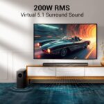 ZEBRONICS Juke BAR 4100 Soundbar, 200 Watts, Virtual 5.1, Quad Driver Soundbar, 6.5" Subwoofer, Wall Mountable, Bluetooth v5.0 | HDMI (ARC) | Optical in | USB | AUX - Image 3