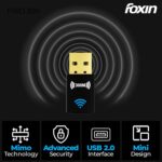 Foxin Nano 300 mbps Wireless USB Wi-Fi Adapter for PC, Desktop, Laptop | Mini WiFi Dongle Compatible with Windows, Mac Os & Linux Kernel | Advanced Security WPA/WPA2 encryption Standards | 300 mbps - Image 3
