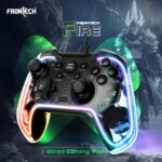 FRONTECH Fire Wired Gaming Pad with USB Type-C | Dual Vibration Motors | RGB Lighting |Trigger Button|Compatible with PS3, PC & Android TV (GP-0001, Black) - Image 3