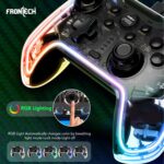 FRONTECH Fire Wired Gaming Pad with USB Type-C | Dual Vibration Motors | RGB Lighting |Trigger Button|Compatible with PS3, PC & Android TV (GP-0001, Black) - Image 5