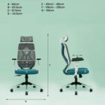Green Soul Zodiac Lite | Office Chair | Flybird Ergonomic Design |Adjustable Armrests | Synchro Tilt Mechanism | Adjustable Lumbar Support|Mesh Fabric| No Seat Slider | White & Blue - Image 3