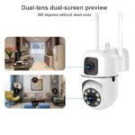 Maizic Smarthome 5+5 MP Dual Lens Mini Ptz CCTV Camera 360 Degree Security WiFi Camera, Pan & Tilt, Color Night Vision 20M, Human Detection, Smart Motion Tracking, 2-Way Talk - Image 3