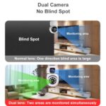 Maizic Smarthome 5+5 MP Dual Lens Mini Ptz CCTV Camera 360 Degree Security WiFi Camera, Pan & Tilt, Color Night Vision 20M, Human Detection, Smart Motion Tracking, 2-Way Talk - Image 4