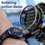 GOBOULT Newly Launched Pyro Smartwatch 1.43'' AMOLED Screen, BT Calling 5.3, 600 Nits Brightness, IP68, 150+ Watchfaces, 120+ Sports Modes, AI Voice Assistant, SpO2 Monitoring (Charcoal Black) - Image 4