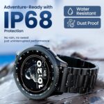 GOBOULT Newly Launched Pyro Smartwatch 1.43'' AMOLED Screen, BT Calling 5.3, 600 Nits Brightness, IP68, 150+ Watchfaces, 120+ Sports Modes, AI Voice Assistant, SpO2 Monitoring (Charcoal Black) - Image 5