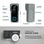 Ozone Smart Video Door Bell with Camera for Home | Instant Visitor Video Call On Phone | Wireless Video Doorbell Camera | Security Alarm with Motion Sensor | 1080p Camera | Works with Alexa & Google - Image 3