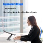 Laptop Stand,Portable Ergonomic Laptop Riser for Desk,Adjustable Foldable Carbon Steel Computer Stand Holder for 10 to 16 Inches Notebook Computer - Image 3
