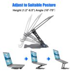 Laptop Stand,Portable Ergonomic Laptop Riser for Desk,Adjustable Foldable Carbon Steel Computer Stand Holder for 10 to 16 Inches Notebook Computer - Image 4