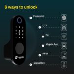 Mygate Smart Lock Edge | Digital Rim Lock for Wooden & Metal Doors | 20-65mm Thickness | 6-in-1 Unlock – Fingerprint, PIN, RFID, App, OTP & Manual Key | Remote Unlock via OTP | 2-Year Brand Warranty - Image 3