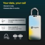 Mygate Smart Lock Edge | Digital Rim Lock for Wooden & Metal Doors | 20-65mm Thickness | 6-in-1 Unlock – Fingerprint, PIN, RFID, App, OTP & Manual Key | Remote Unlock via OTP | 2-Year Brand Warranty - Image 6