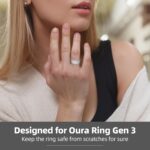 OJOS Silicone Ring Cover Compatible with Oura Ring Gen 3/ Gabit Ring, Round Ring Case Elastic Ring Protection Smart Ring Protector Sleeve Accessories (Clear, M for 11/12/13) - Image 3